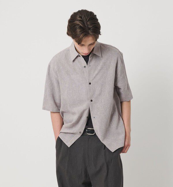 BEAUTY&YOUTH UNITED ARROWS「ツイスト リネンブレンド レギュラーカラー シャツ FORM型」|シャツ・ブラウス|