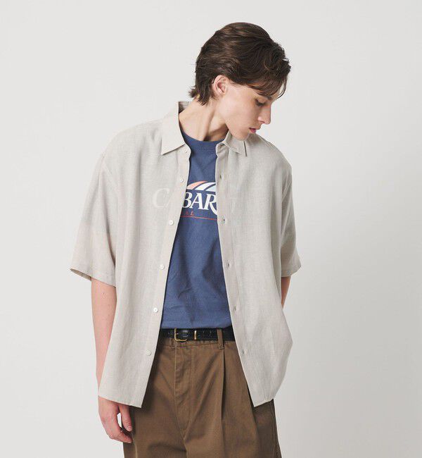 BEAUTY&YOUTH UNITED ARROWS「ツイスト リネンブレンド レギュラーカラー シャツ FORM型」|シャツ・ブラウス|