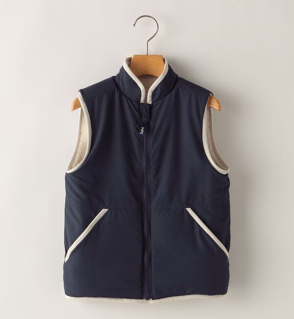 SHIPS KIDS「SHIPS KIDS:100～130cm /〈撥水/手洗い可能〉ボア リバーシブル ベスト」|ダウンベスト・ベスト|