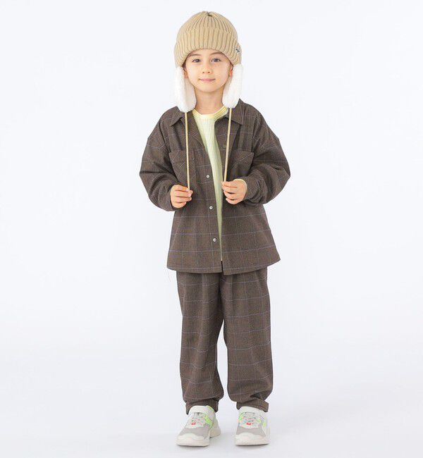 SHIPS KIDS「SHIPS KIDS:フェイクファー フラップ ワッチ」|ニット帽|
