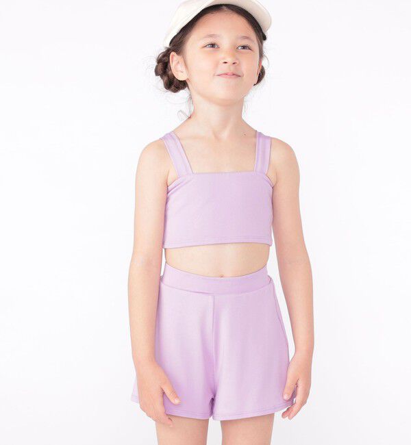 SHIPS KIDS「SHIPS KIDS:120～150cm / フラワー ラッシュガード 3点 ビキニセット」|コンビネゾン|