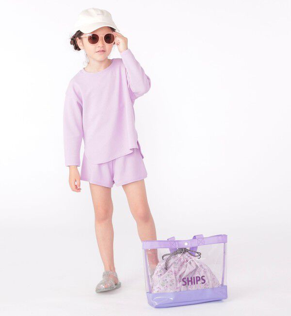 SHIPS KIDS「SHIPS KIDS:120～150cm / フラワー ラッシュガード 3点 ビキニセット」|コンビネゾン|