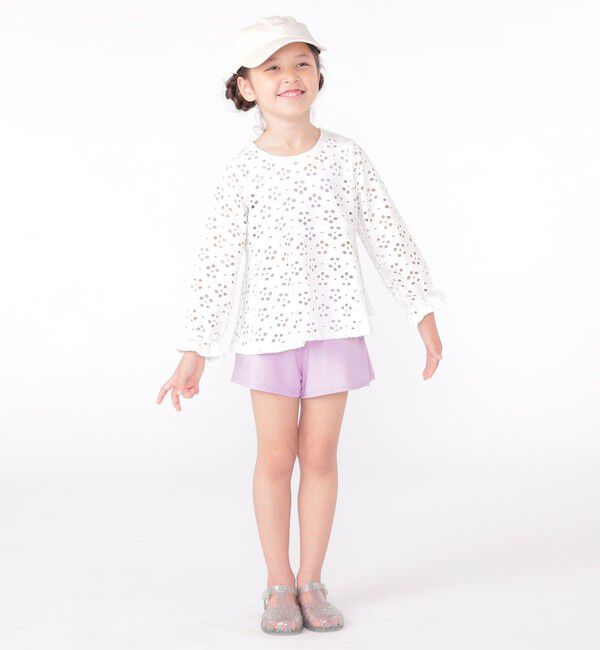 SHIPS KIDS「SHIPS KIDS:120～150cm / フラワー ラッシュガード 3点 ビキニセット」|コンビネゾン|