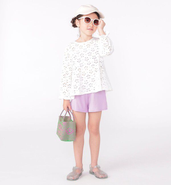 SHIPS KIDS「SHIPS KIDS:120～150cm / フラワー ラッシュガード 3点 ビキニセット」|コンビネゾン|