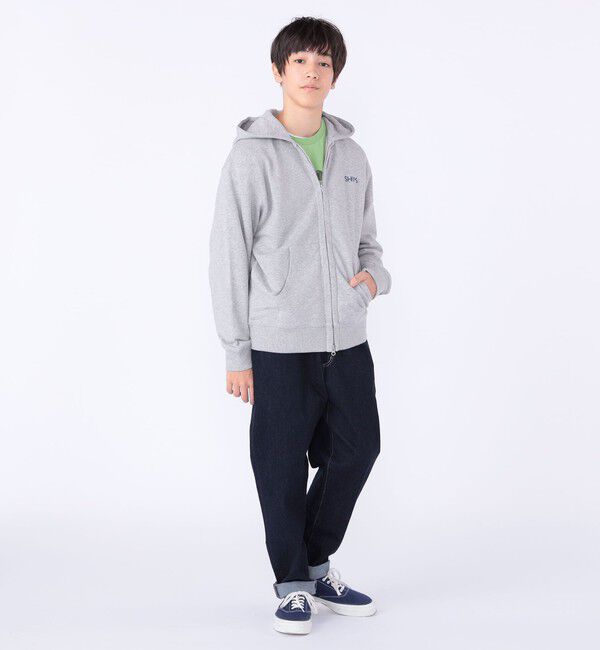 SHIPS KIDS「SHIPS KIDS:140～160cm / ロゴ フード ジップ パーカ」|パーカー|