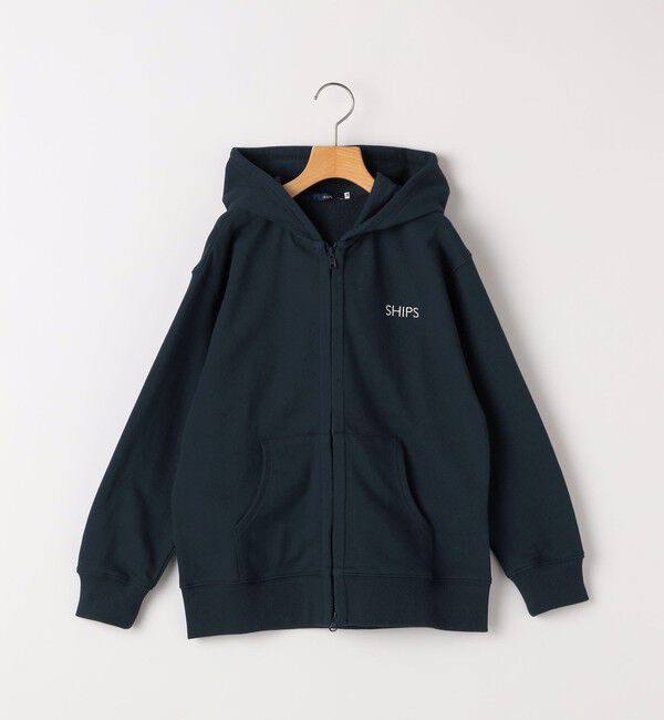 SHIPS KIDS「SHIPS KIDS:140～160cm / ロゴ フード ジップ パーカ」|パーカー|