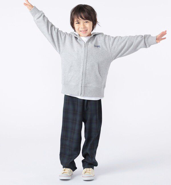 SHIPS KIDS「SHIPS KIDS:100～130cm / ロゴ フード ジップ パーカ」|パーカー|