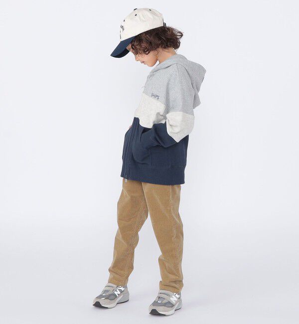 SHIPS KIDS「SHIPS KIDS:100～130cm / ロゴ フード ジップ パーカ」|パーカー|