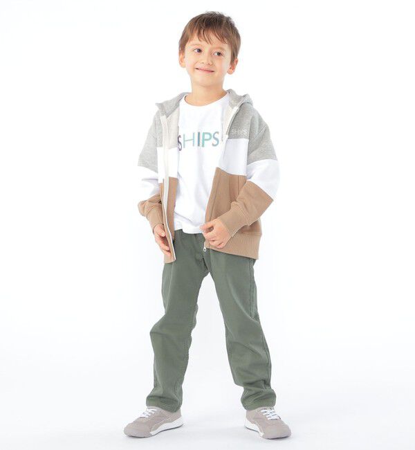 SHIPS KIDS「SHIPS KIDS:100～130cm / ロゴ フード ジップ パーカ」|パーカー|