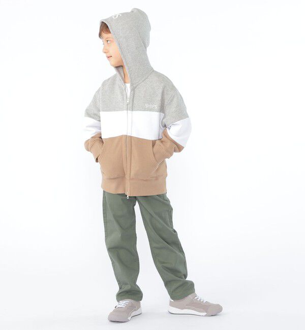 SHIPS KIDS「SHIPS KIDS:100～130cm / ロゴ フード ジップ パーカ」|パーカー|