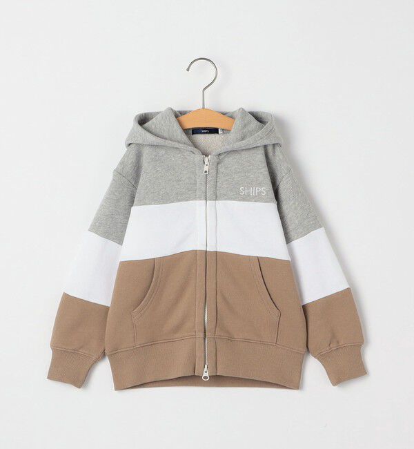 SHIPS KIDS「SHIPS KIDS:100～130cm / ロゴ フード ジップ パーカ」|パーカー|
