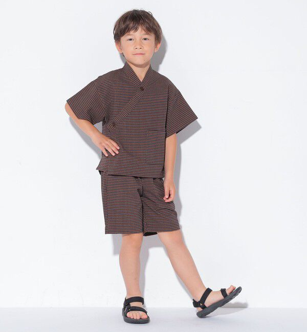 SHIPS KIDS「SHIPS KIDS:100～130cm /〈吸水速乾/UVカット〉チェック 甚平」|その他|
