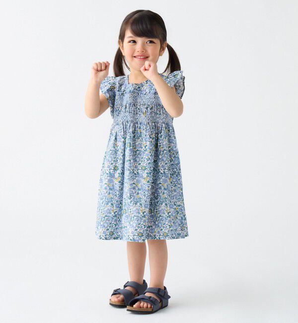 SHIPS Colors 「《一部追加予約》SHIPS Colors:90～140cm /〈洗濯機可能〉スモッキング フラワー ワンピース◆」|ワンピース|