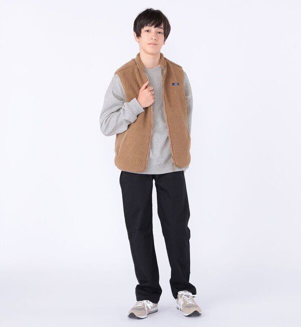 SHIPS KIDS「SHIPS KIDS:140～160cm/〈洗濯機可能〉ボア リバーシブル ベスト」|ダウンベスト・ベスト|