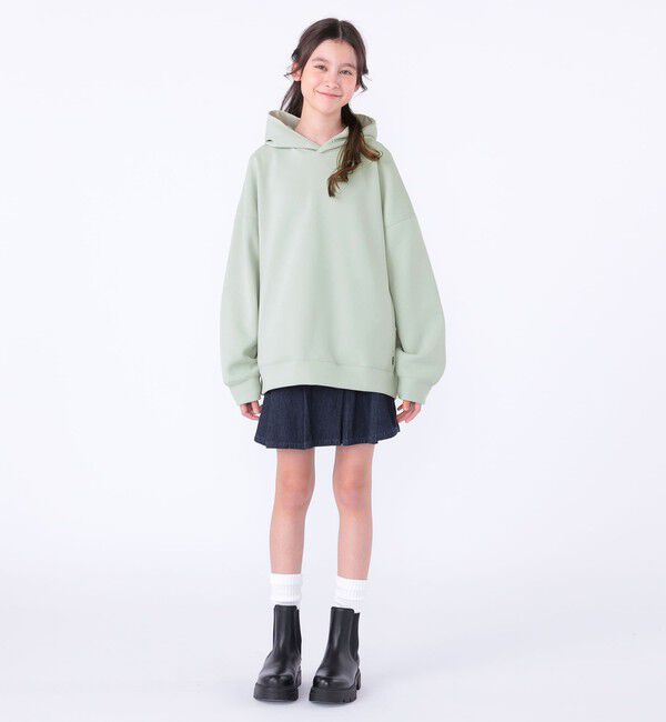 SHIPS KIDS「SHIPS KIDS:140～160cm /〈吸水速乾・抗菌・防臭〉ダブル ニット フード パーカ」|パーカー|