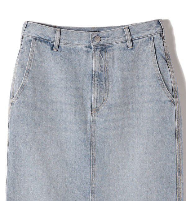 SHIPS for women「SHIPS Primary Navy Label:ブリーチ 5ポケット デニム スカート」|スカート|