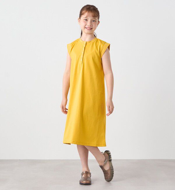 SHIPS any「SHIPS any: ヘンリーネック ノースリーブ Tシャツ ワンピース<KIDS>」|ワンピース|