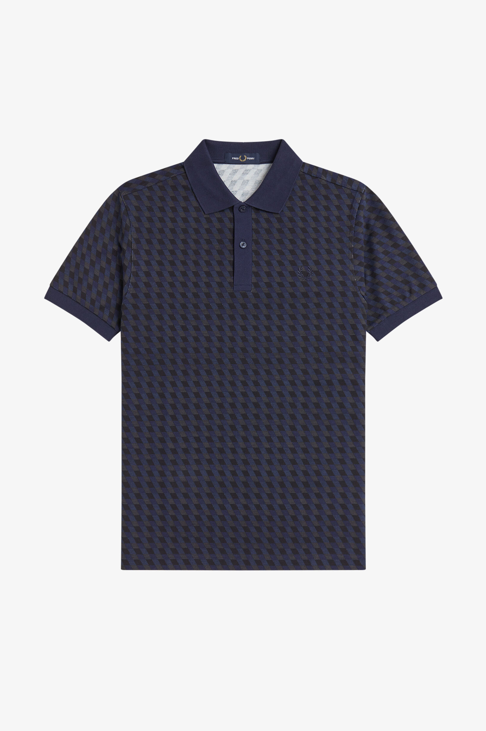 FRED PERRY 「Slanted Geometric Print Fred Perry Shirt／ジオメトリックプリントフレッドペリーポロシャツ」|ポロシャツ|
