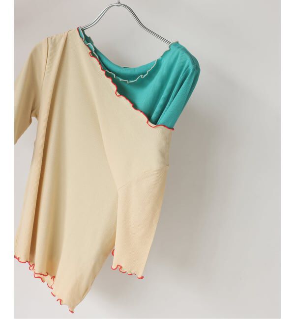 SLOBE IENA「《シリーズあり》シアーリブメロートップス」|Tシャツ・カットソー|
