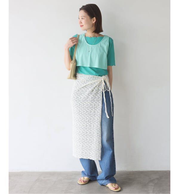 SLOBE IENA「《シリーズあり》シアーリブメロートップス」|Tシャツ・カットソー|