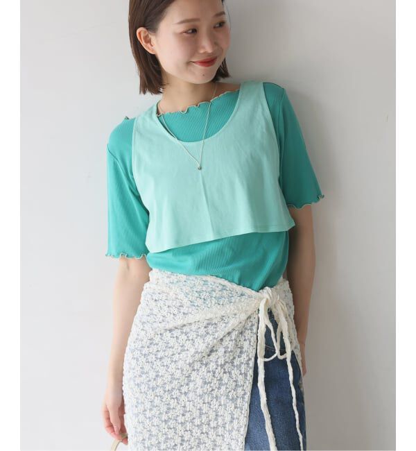 SLOBE IENA「《シリーズあり》シアーリブメロートップス」|Tシャツ・カットソー|