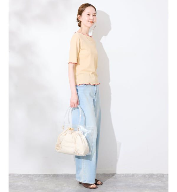 SLOBE IENA「《シリーズあり》シアーリブメロートップス」|Tシャツ・カットソー|