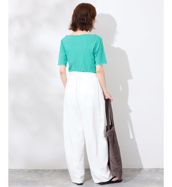 SLOBE IENA「《シリーズあり》シアーリブメロートップス」|Tシャツ・カットソー|