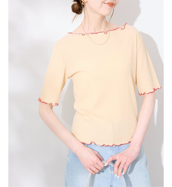 SLOBE IENA「《シリーズあり》シアーリブメロートップス」|Tシャツ・カットソー|