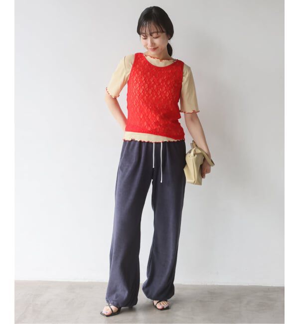 SLOBE IENA「《シリーズあり》シアーリブメロートップス」|Tシャツ・カットソー|