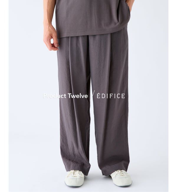EDIFICE「EDIFICE by Product Twelve リファインドワイドテーパードパンツ」|スラックス|