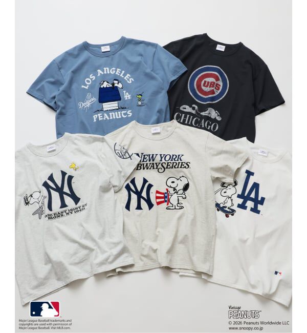 JOURNAL STANDARD relume「PEANUTS / ピーナッツ 別注 MLB ベースボール プリントTシャツ」|Tシャツ・カットソー|