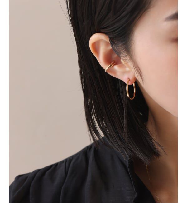 Lilas by Spick&Span「1.5パイプ2cmルーフピアス K10（両耳）」|ピアス|