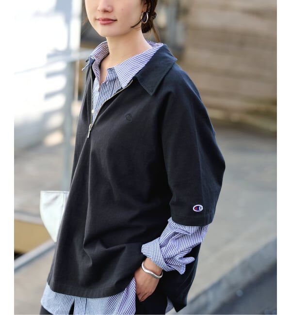 FRAMeWORK「≪追加予約≫CHAMPION/チャンピオン 別注JERSEY HALF ZIP TEE 2」|Tシャツ・カットソー|
