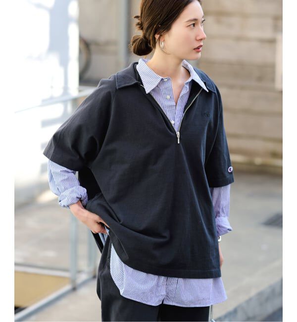 FRAMeWORK「≪追加予約≫CHAMPION/チャンピオン 別注JERSEY HALF ZIP TEE 2」|Tシャツ・カットソー|