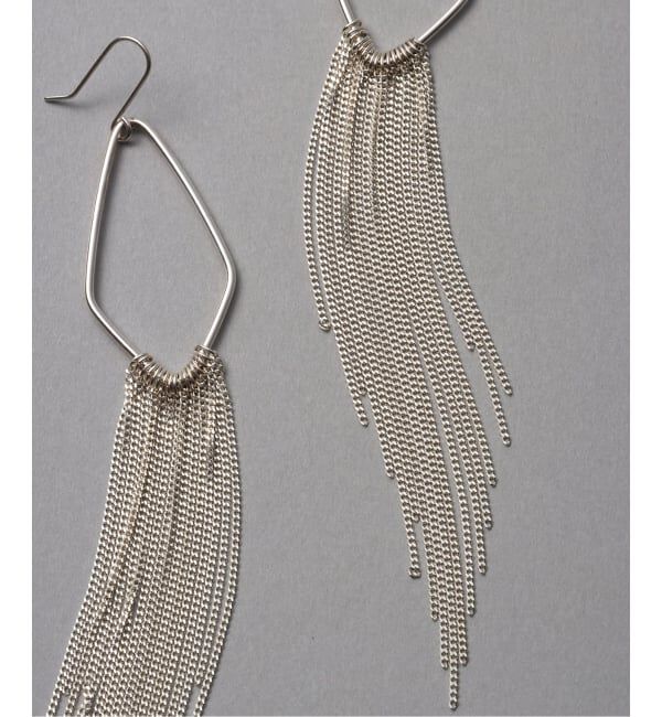 Spick and Span「《予約》【SAMH by LILAS】 キヘイチェーンフリンジピアス SV（両耳）」|ピアス|