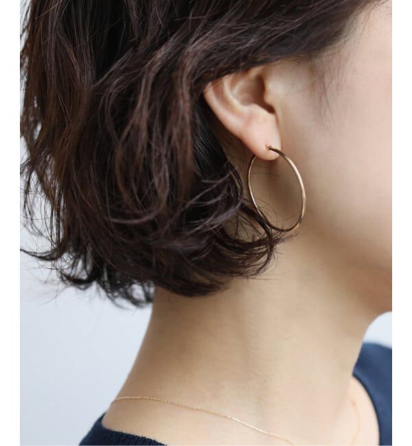 Lilas by Spick&Span「《予約》1.5パイプ3.5cmルーフピアス K10（両耳）」|ピアス|