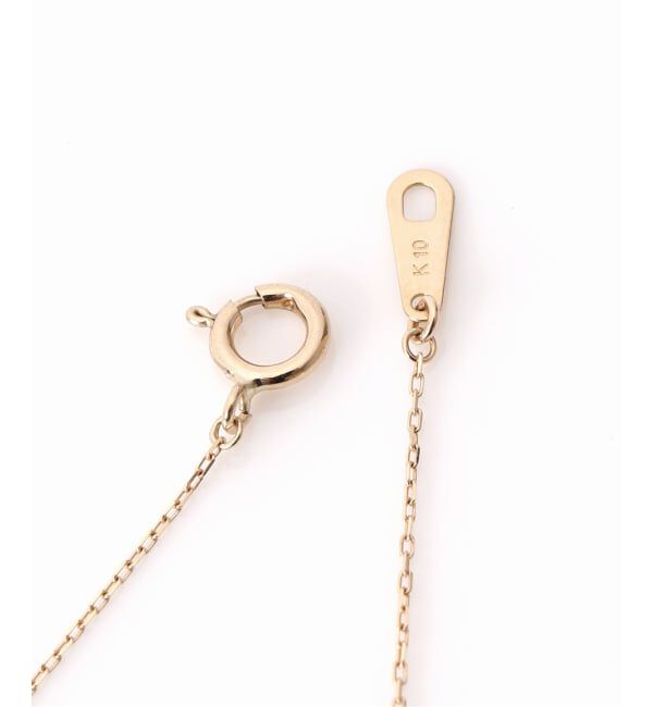Lilas by Spick&Span「《WEB限定予約》ボックスダイヤ12mmバーネックレス K10」|ネックレス|