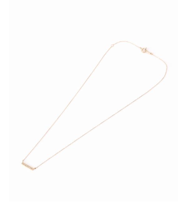 Lilas by Spick&Span「《WEB限定予約》ボックスダイヤ12mmバーネックレス K10」|ネックレス|