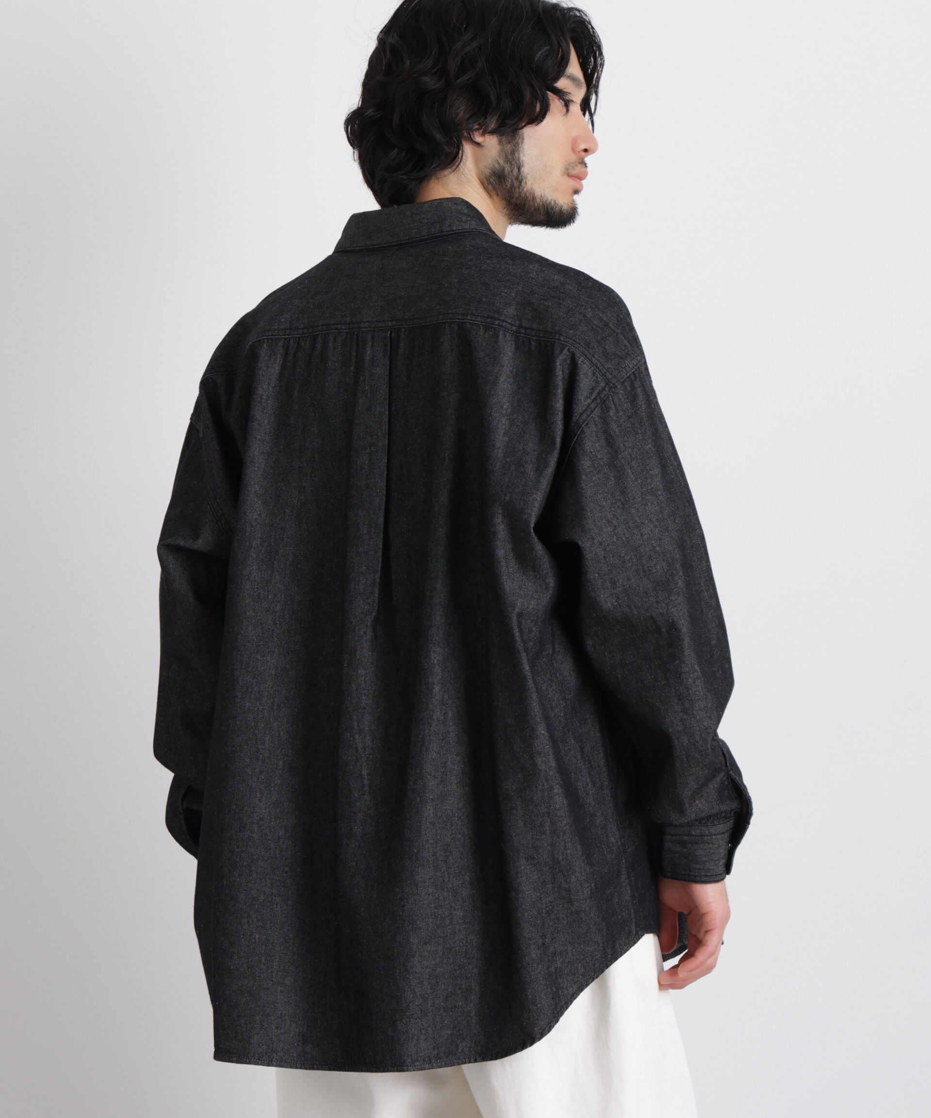 nano･universe「6.5oz リラックスデニムシャツ 長袖」|シャツ・ブラウス|