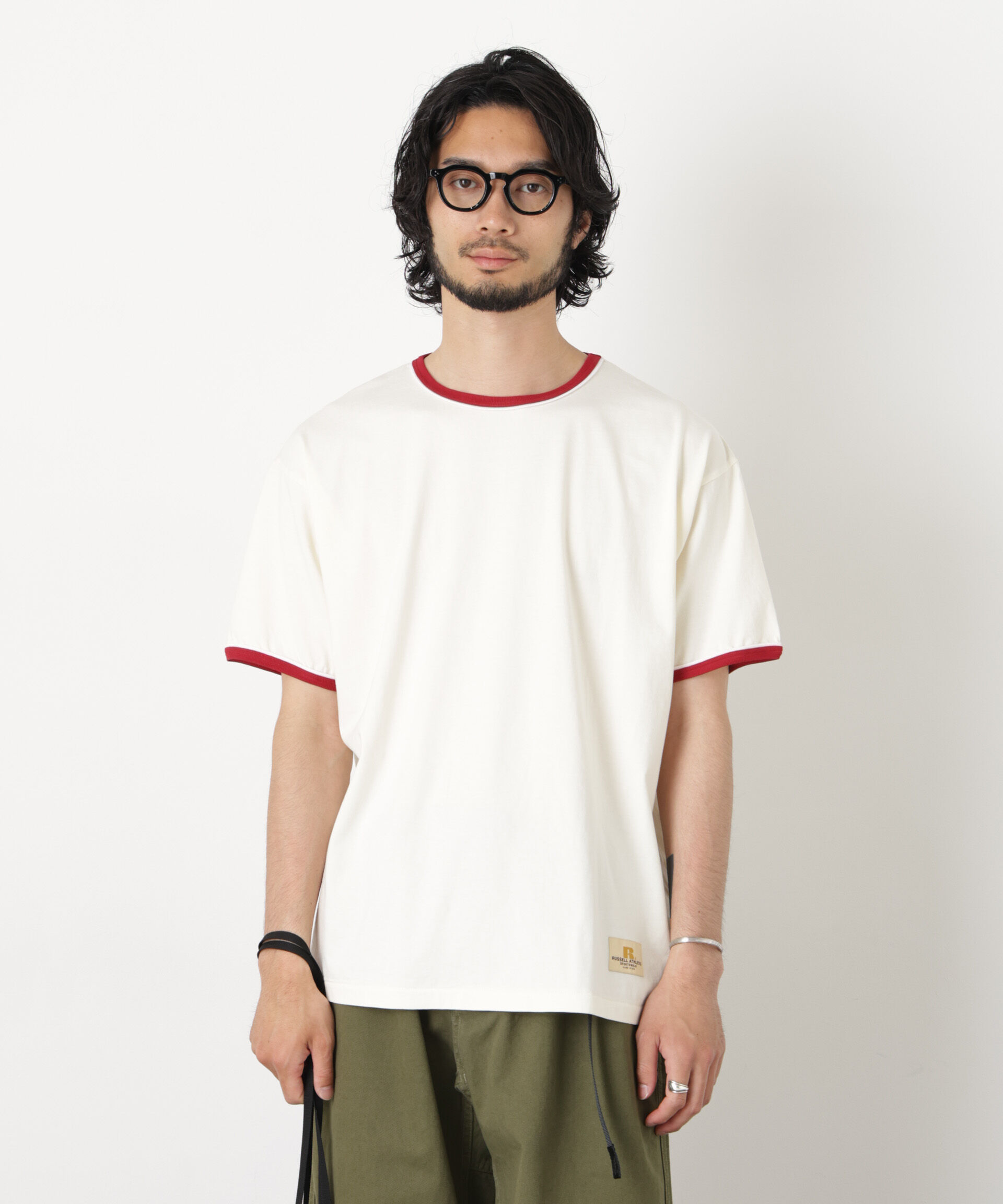 nano･universe「RUSSELL ATHLETIC/別注 RUSSELL ATHLETIC 製品加工 TEE」|Tシャツ・カットソー|クリーム5