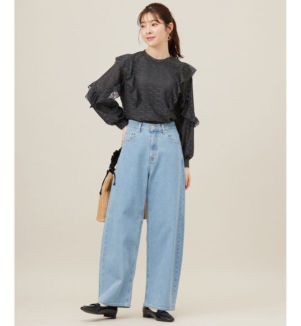 ANY SIS「【美Denimシリーズ】セミカーブワイド デニム」|デニム|