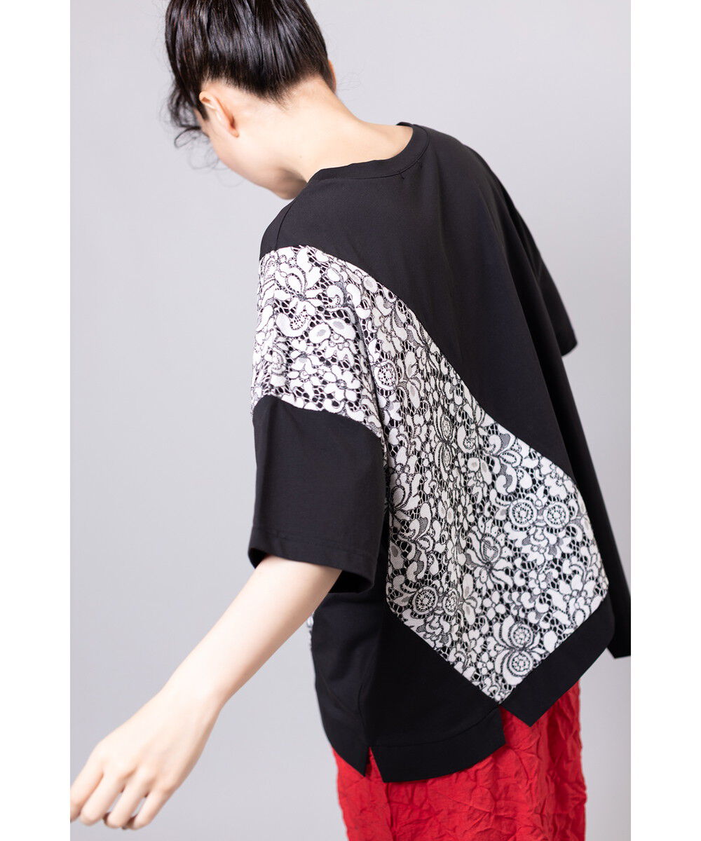  「レース切替Tシャツ」|Tシャツ・カットソー|