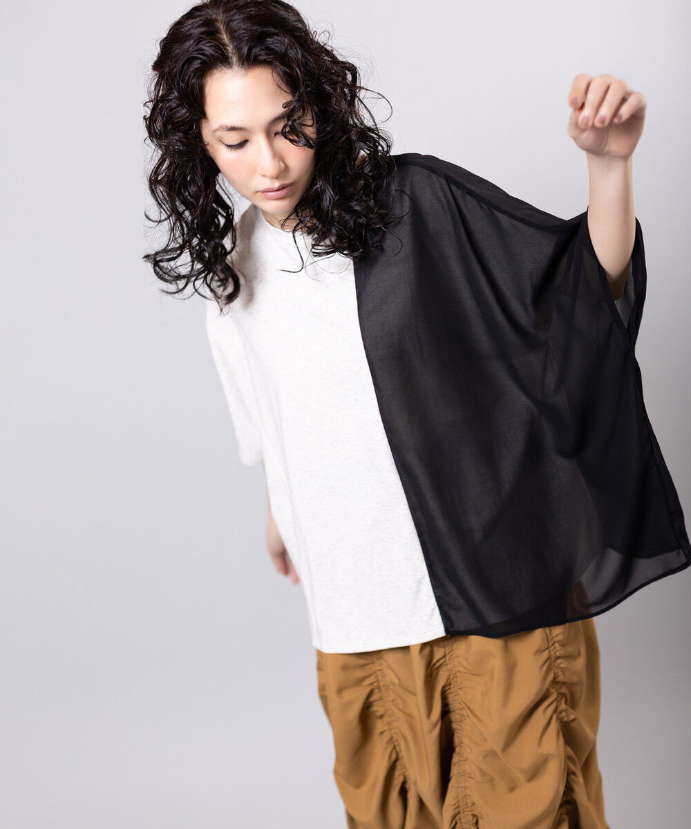  「切替アシンメトリーTシャツ」|Tシャツ・カットソー|