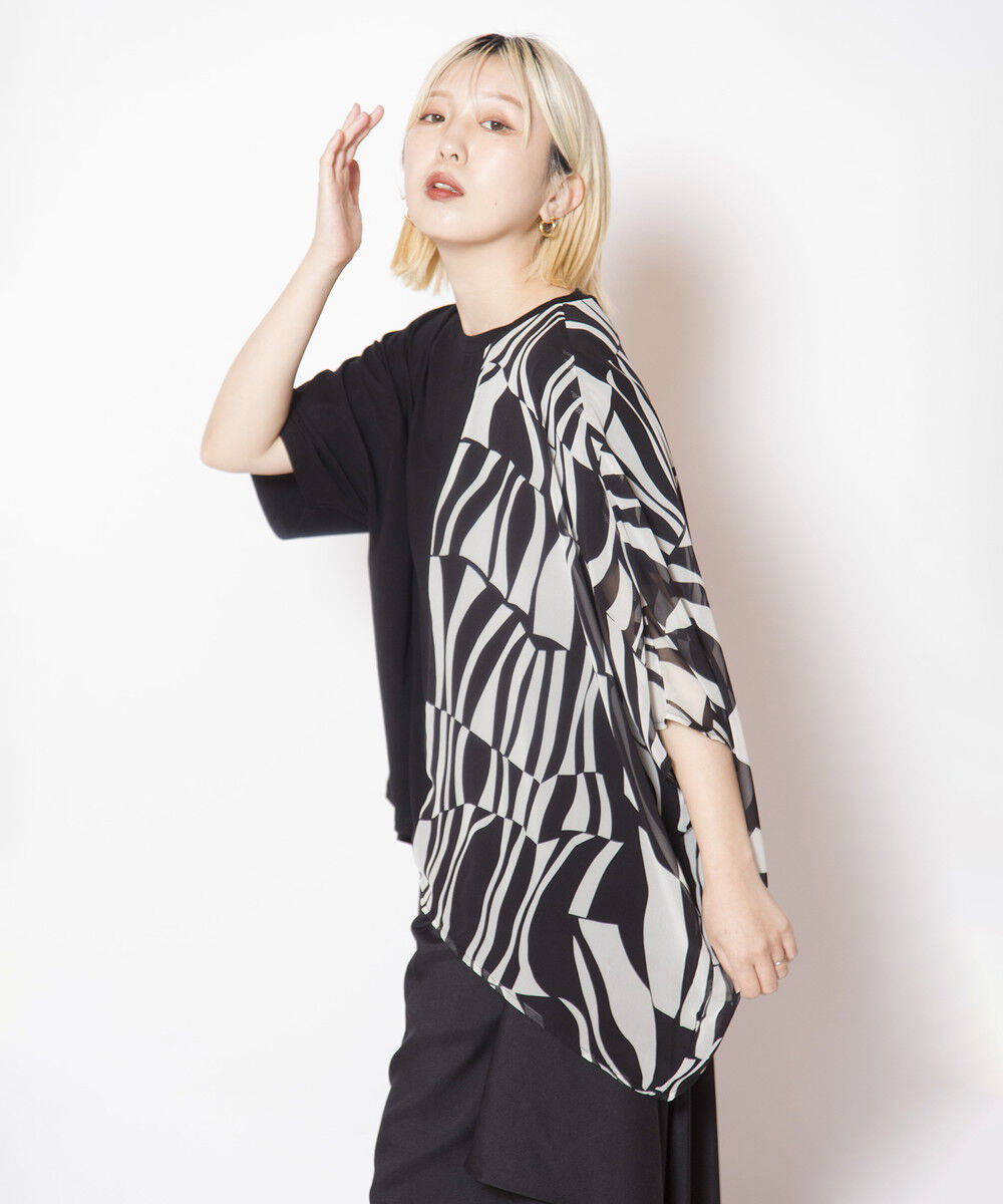  「切替アシンメトリーTシャツ」|Tシャツ・カットソー|