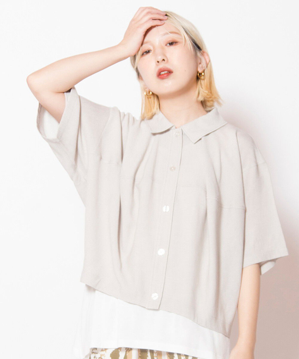  「クロップドコクーンシャツ」|シャツ・ブラウス|L.BEIGE