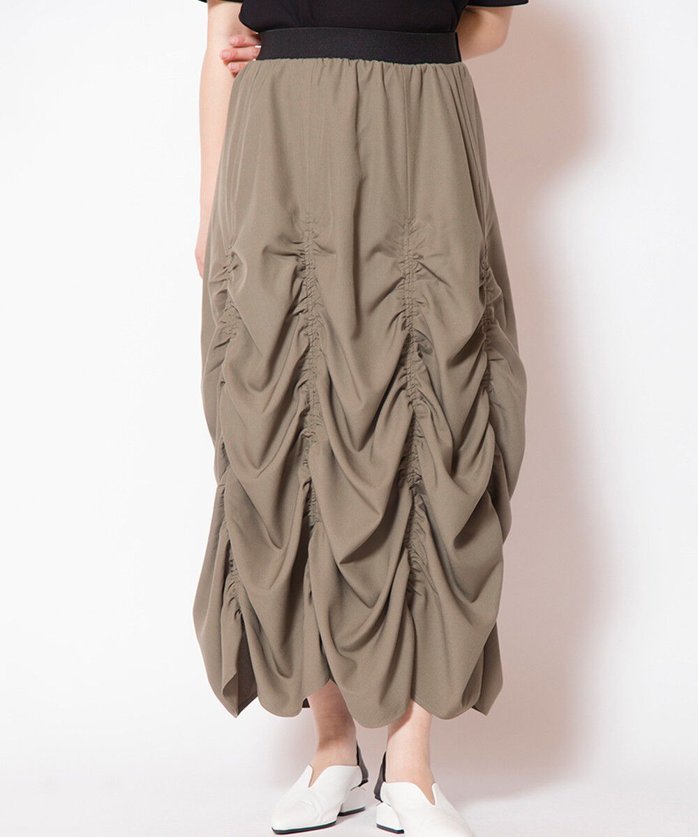  「ギャザー切替スカート」|スカート|KHAKI