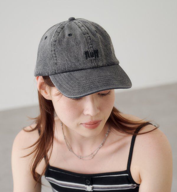  「ロゴ刺繍キャップ」|ハット|ブラック