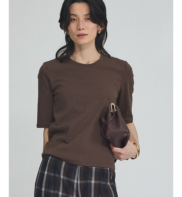 qualite「【コットン100％】サイロプレミアムフライスTシャツ【予約】」|Tシャツ・カットソー|ブラウン