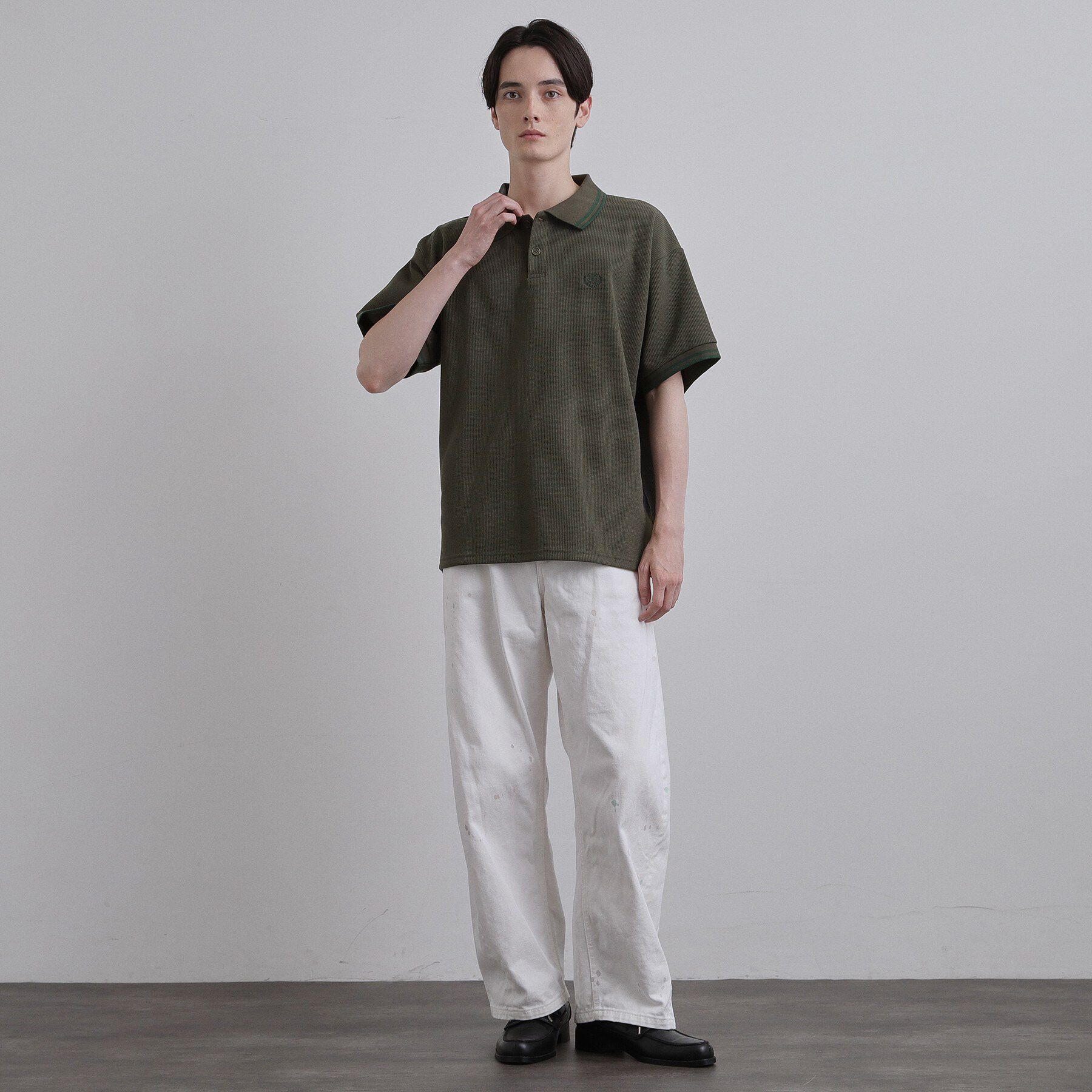 tk.TAKEO KIKUCHI「ワッフルポロシャツ」|ポロシャツ|