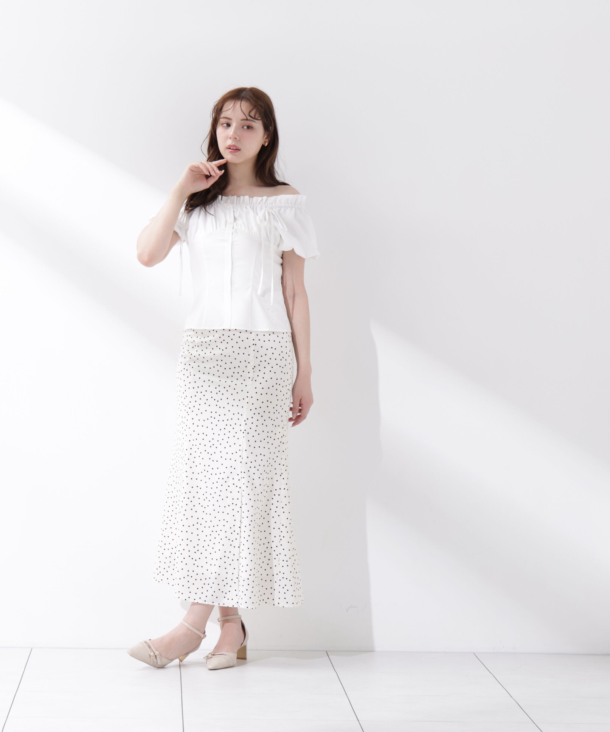 PROPORTION BODY DRESSING「ドット柄マーメイドスカート」|スカート|